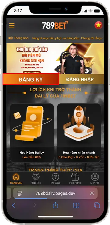 Bước 3: Sau khi tham khảo chính sách, nhấn vào "Đăng ký"